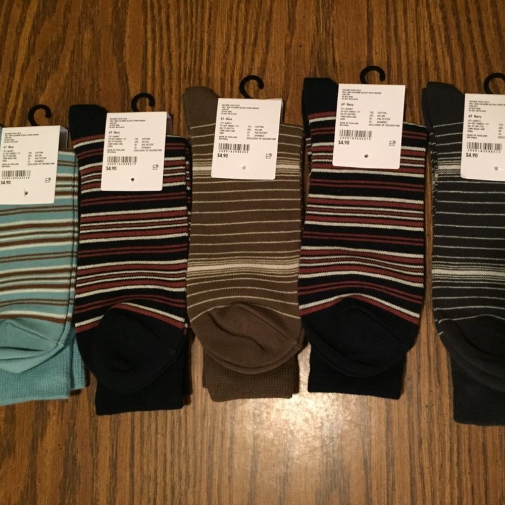Uniqlo Socks Mens One Size Lot of 6 Pairs